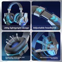 Casque de jeu filaire circum-auriculaire avec suppression active du bruit, câble de 2,2 m pour ordinateurs portables - Vente en gros usine