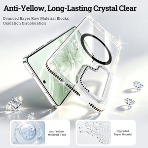 Nueva Funda de Teléfono Transparente con Brillantina de Diamantes de Lujo para Samsung Galaxy S26 S25 S24 Ultra, Carcasa Trasera Magnética Antigolpes con Soporte de Tira - Product Image 5