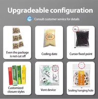 Machine d'emballage pneumatique entièrement automatique pour granulés alimentaires et poudres, conditionnement en fûts, 110V/220V, économie d'énergie, utilisation facile, PLC