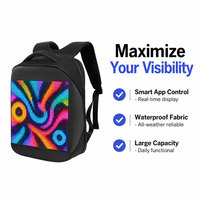 Mochila con Pantalla LED Programable por Aplicación Inteligente, Impermeable, P4, Pantalla Publicitaria para Interiores, para Promociones