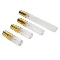Vente en gros de flacons pulvérisateurs ronds transparents vides de 2 ml, 3 ml, 5 ml, 10 ml, rechargeables, en verre, pour échantillons de parfum, atomiseur, testeur