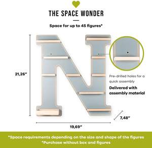 <span class=keywords><strong>Toniebox</strong></span> Starter Set Home Décoratif Mur Monté Lettre "N" <span class=keywords><strong>Toniebox</strong></span> Figure Présentoir Étagère - Product Image 2