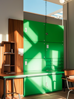 RAL6038 Peinture de revêtement en poudre époxy polyester vert brillant pour extérieur pour meubles en métal Application lisse par pulvérisation