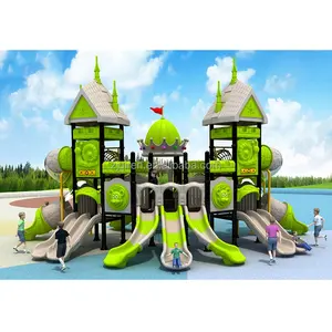 Hot sale kids slides outdoor plastic playground equipment outdoor playground jet plane with slide