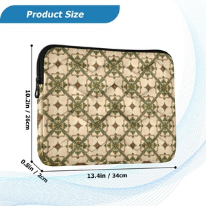 New Arrival Custom Checked Floral Print <b>Computer</b> Messenger Laptop <b>Accessories</b> Grid Protective Case Laptop Sleeve - Product Image 3
