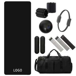 Kit de fitness personnalisé avec logo : ballon de yoga, anneau de Pilates, poids de cheville en silicone, bande d'étirement, bande de résistance, kit de Pilates - Product Image 2