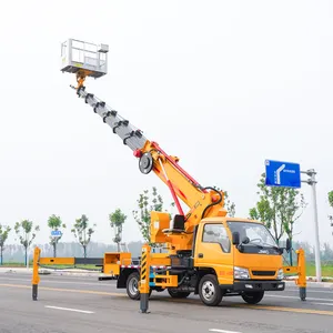 Produit de camion à haute altitude 7 sections bras télescopique 28M camion à godets élévateurs aériens au Koweït