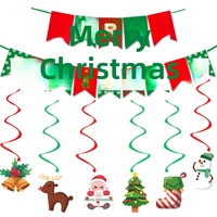 Guirlandes en spirale et bannières en papier pour fêtes de Noël transfrontalières, modèle A80 - Options personnalisées en gros Chine