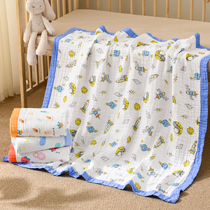 Toalla de baño Jianmu Qingyue Gauze, manta de bebé de seis capas de algodón puro de 110x110cm para bebés y niños pequeños - Product Image 2