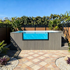 Piscine extérieure de luxe en fibre de verre de grande taille avec fenêtre en verre acrylique, conteneur préfabriqué pour piscine de 20 pieds et 40 pieds - Product Image 5