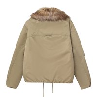 Manteau d'hiver chic et rétro pour femme, nouvelle collection 2026, décontracté, avec col en fourrure amovible et manches longues