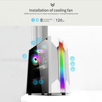 Nouveaux arrivages coque d'ordinateur m-atx carte mère Usb3.0 boîtier PC de jeu avec ventilateurs de couleur 0.7mm plaque d'acier épaissie