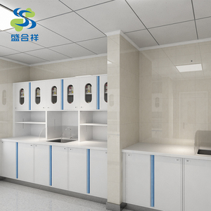 Bancada de Trabalho Hospitalar em Aço Inoxidável com Pia e Armário de Descarte Multifuncional Comercial Contemporâneo para Escola e Oficina - Product Image 4