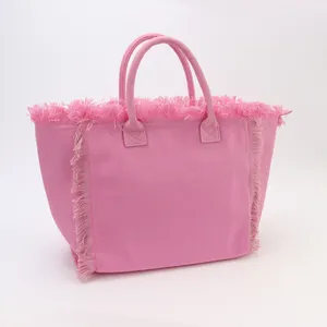 RTS 다기능 주문 분홍색 여자 쇼핑 백 호화스러운 큰 손 부대 숙녀 디자이너 화포 끈달린 가방