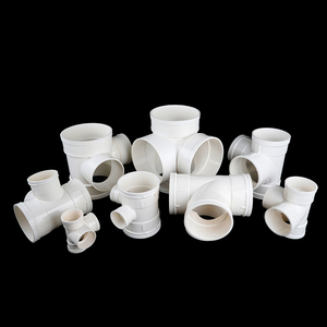 מחיר הסיטונאי פלסטיק upvc ציפוי פלסטיק לבן 4 דרך טי pvc אביזרי ניקוז - Product Image 6