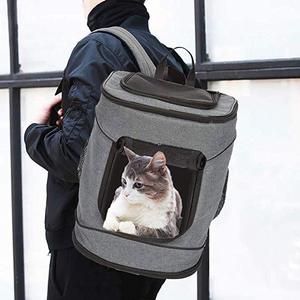 <span class=keywords><strong>Mochila</strong></span> transportadora de mascotas para perros pequeños, gatos, cachorros, bolsa de viaje para mascotas aprobada por la aerolínea con ventana de malla, alfombrilla suave para <span class=keywords><strong>senderismo</strong></span> - Product Image 3
