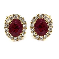 Boucles d'oreilles clous en or jaune 18 carats et diamants naturels, design unique, haute qualité, style vintage, idéales pour mariage ou fête, bijoux fins
