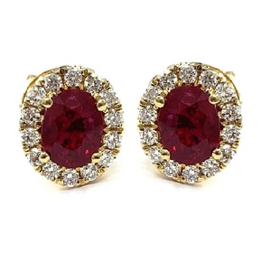 Pendientes de Oro Amarillo de 18k con Diamantes Naturales, Diseño Único de Alta Gama, Excelente Acabado, Joyería Fina para Regalo de Boda o Fiesta - Product Image 1