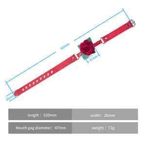 सेक्स टॉय चमड़े का बेल्ट बंधन लॉक सॉफ्ट सिलिकॉन बॉल गैग मुंह गैग - Product Image 6