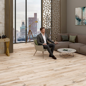 Baldosas de Porcelana con Aspecto de Madera Mate Royal Wood White de 20x120cm, Baldosas de Madera Clara para Interiores - Product Image 2