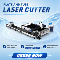 Machine de découpe laser à fibre CNC 1500W-12000W pour plaques et tubes métalliques, découpeuse intégrée de tôles et de tuyaux pour la fabrication d'acier