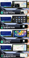 Système de caméra de tableau de bord sans fil 10,36'' avec Carplay et Android Auto, enregistreur en boucle, caméra avant et arrière, moniteur de caméra de recul pour camion et détection d'angle mort