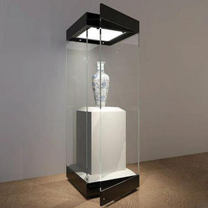 Custom High-End Freestanding Display Cabinet illuminazione LED vetro stratificato per mostre museali vetrine di alta qualità - Product Image 4