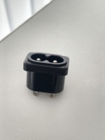 Prise d'alimentation CA AC-014 10A 250VAC, boîtier ignifuge PA66, bornes en laiton plaqué argent, connecteur de montage sur panneau 47*27.5mm, fusible