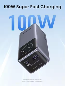 Nexode พาวเวอร์แบงค์ 12000mAh 100W สถานีชาร์จเร็ว ความจุสูง พร้อมหน้าจอ LED สำหรับแล็ปท็อป PB724/35526 พาวเวอร์แบงค์ 100w สำหรับ iPhone - Product Image 4