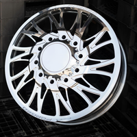 Ruedas forjadas dobles personalizadas pulidas 22X8.25 24X8.25 con tapa central flotante 10X285.75 8X170 para Chevy Silverado 3500HD