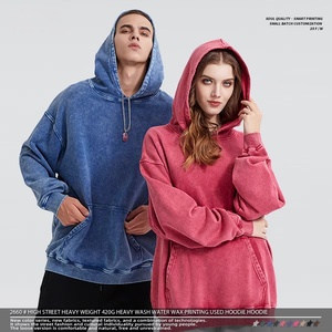 เสื้อฮู้ดดี้โอเวอร์ไซส์วินเทจผ้าฝ้าย 100% หนัก 420 กรัม รุ่นยูนิเซ็กส์ ลายบาติก สไตล์เรโทร สตรีทแวร์ ประจำฤดูใบไม้ร่วง-ฤดูหนาว ปี 2026 - Product Image 3