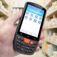 Terminal de lecture de codes-barres 1D 2D portable PDA avec NFC 4G Android 12/15 certifié GMS, mobile industriel robuste pour la gestion des stocks
