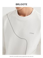 Sweat-shirt à col rond pour homme, broderie minimaliste |   Logo personnalisé et vente en gros avec petit MOQ |   Stock disponible pour le marché UE/États-Unis