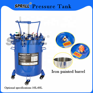 SPRALL 10L-60L 수동 페인트 압력 포트 탱크 조절기 압력 게이지 포함 - Product Image 3