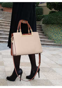 Nuevo Bolso Tote de Moda, Bolso Bandolera de Cuero PU, Bolsos de Hombro de Cuero PU para Mujer, Bolso Beige - Product Image 4