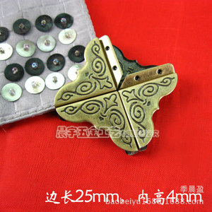 C080 Metal Album <b>Corner</b> <b>Protector</b> Antique Bronze 25mm Durable Photo Frame DIY <b>Corner</b> Embossing Printing - Product Image 2