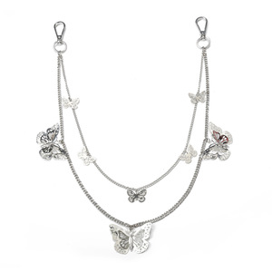 Chaîne de corps papillon Yueli en alliage de zinc argenté pour femme, chaîne de taille hip-hop à usage quotidien, design géométrique K0-K5377 - Product Image 5