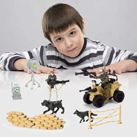 Ensemble de jouets militaires de la série guerre, combinaison de soldats de l'armée, scène de combat, jouet en plastique, HN918049, pour enfants
