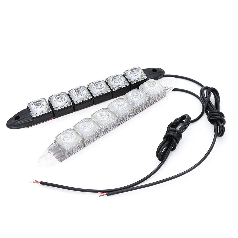 Bán Sỉ Thanh Đèn LED Xe Hơi Linh Hoạt Thanh Đèn Pha LED Thanh Đèn Chạy Ban Ngày Điều Chỉnh Không Khí Đèn Xanh Băng Trắng