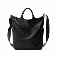 Sac fourre-tout en velours côtelé avec logo personnalisé, grande capacité, sangle réglable, sac à bandoulière anti-éclaboussures