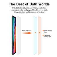 Protecteur d'écran en verre trempé Paperfeel compatible avec l'iPad Pro 11 Air 5th/4th Draw comme papier avec surface mate EZ Kit