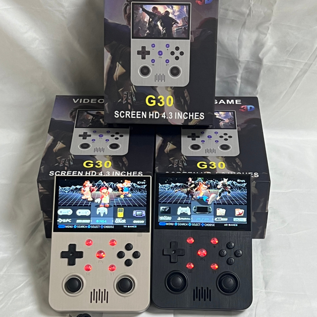 G30 Handheld Game Console 4.3-Inch Screen 3D Joystick Portable Classic Video Game Players 4K Output