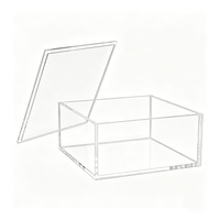 Vitrine d'exposition en acrylique transparent en gros avec logo personnalisé, anti-poussière, pour figurines, boîte de rangement en acrylique pour objets de collection