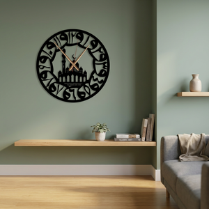 Horloge murale moderne en métal, design géométrique abstrait rond, mouvement silencieux à quartz, décoration de salon - Product Image 3