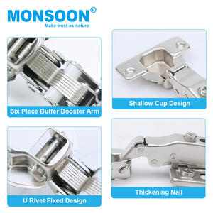 Charnière hydraulique en métal de 35mm, accessoires de quincaillerie de meubles modernes, charnière d'armoire en 3D bisagra - Product Image 2