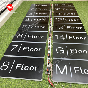 Plaque de numéro de maison Led personnalisée de haute qualité à bas prix, panneau d'<span class=keywords><strong>adresse</strong></span>, plaques d'identification de maison avec un bon service - Product Image 1