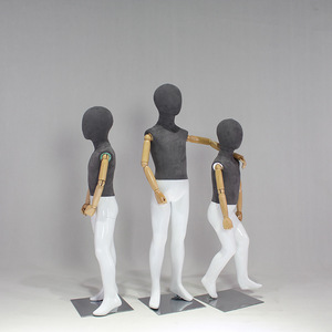 Vải bao phủ sợi thủy tinh trẻ em trừu tượng đầy đủ cơ thể con trai giá rẻ mannequin Dummy với cánh tay bằng gỗ để bán - Product Image 4