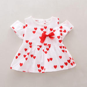 Ensemble en coton imprimé pour enfants, nouveau style d'été, à épaules dénudées et manches courtes, par un fabricant de vêtements - Product Image 4