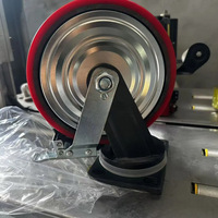 Pabrik Cina |   Roda Caster Plat Baja Tahan Karat PU Super Kuat 8 Inci untuk Beban Ekstrem