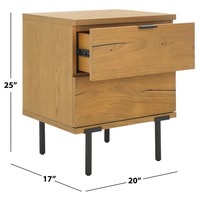 Fourniture d'usine 3 pièces ensemble de chambre à coucher en MDF avec commode coffre table de chevet finition chêne poignées en laiton antique durables